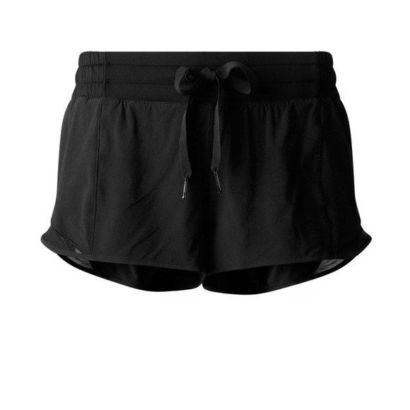 LULULEMON • Hotty Hot black running athletic shorts • Drawstring • Size 8 - Picture 2 of 15